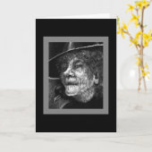 Hexe mit Karte der Krähen-III Halloween (Gelbe Blume)