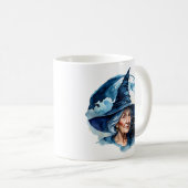 Hexe mit Katze - Wicca Halloween 1 Kaffeetasse (VorderseiteRechts)