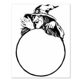 Hexe mit Kristallkugel-Briefmarke Gummistempel (Prägung)