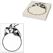 Hexe mit Kristallkugel-Briefmarke Gummistempel (Stempel)