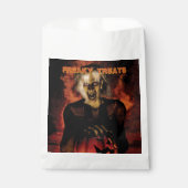 Hexe mit Kürbis gewischt. Halloween Geschenktütchen (Vorderseite)