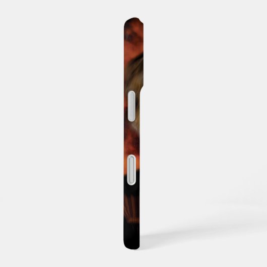 Hexe mit Kürbis gewischt. Halloween iPhone 16 Hülle (Rechte Seite)