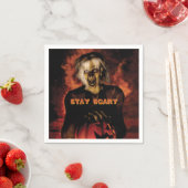 Hexe mit Kürbis gewischt. Halloween Serviette (Beispiel)