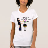 Hexe mit Magic Pot und Zitat T-Shirt (Vorderseite)