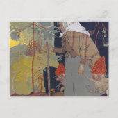 Hexe mit Pilzen - Franz Wacik Postkarte (Vorderseite)