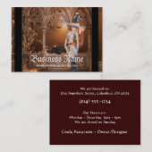 Hexe mit schwarze Katzen-Fantasie-Visitenkarten Visitenkarte (Vorne/Hinten)