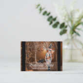 Hexe mit schwarze Katzen-Fantasie-Visitenkarten Visitenkarte (Stehend Vorderseite)