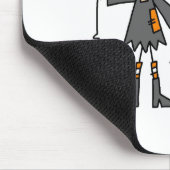 Hexe mit schwarzer Katze Mousepad (Ecke)
