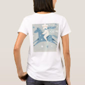 Hexe mit schwarzer Katze T-Shirt (Rückseite)