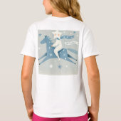 Hexe mit schwarzer Katze T-Shirt (Rückseite)