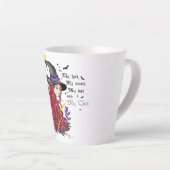 Hexe mit schwarzer Katze und Halbmond Milchtasse (Rechte Ecke)