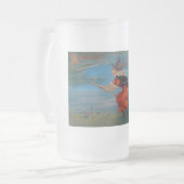 Hexe mit schwarzer Katze zu Halloween Mattglas Bierglas (Vorderseite Links)