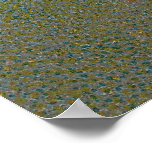 Hexe mit schwarzer Katze zu Halloween Poster (Ecke)