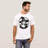 Hexe mit Vintager Hexerei T-Shirt (Vorne ganz)