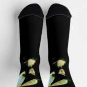 Hexe Mona Lisa Halloween Vollmond Socken (Oben)