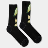 Hexe Mona Lisa Halloween Vollmond Socken (Rechts)
