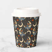 Hexe, Mond und Planeten Pappbecher (Rückseite)