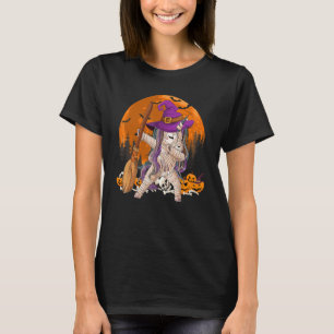 Hexe Mumie Einhorn Dabbing Mit Besen Halloween C T-Shirt