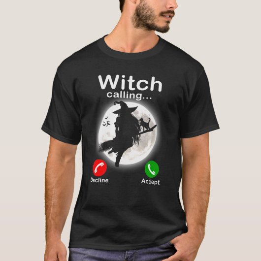 Hexe nennt Trick oder Treat Funny Halloween T-Shirt (Vorderseite)