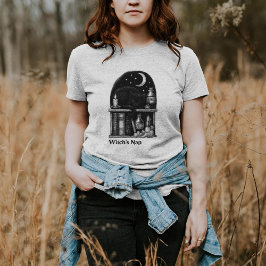 Hexe-Nickerchen - Schwarze Katze Schlafen im Träne T-Shirt