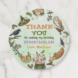 Hexe Niedliche Halloween-Geburtstags-Liebesmarken Geschenkanhänger