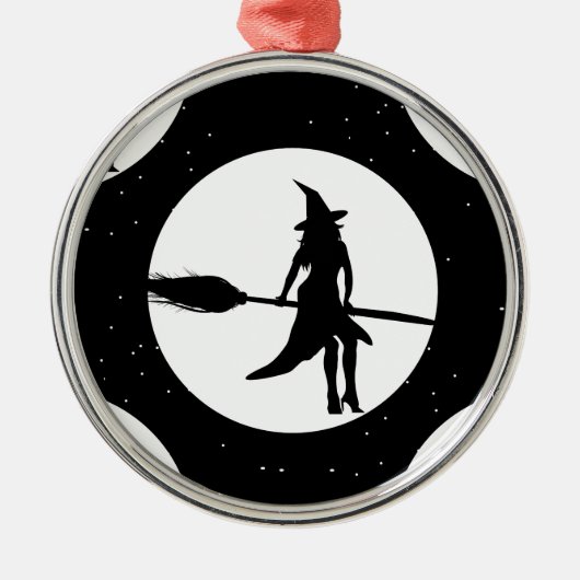 Hexe Ornament Aus Metall (Vorne)