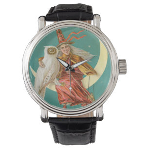 Hexe Owl Crescent Moon Armbanduhr