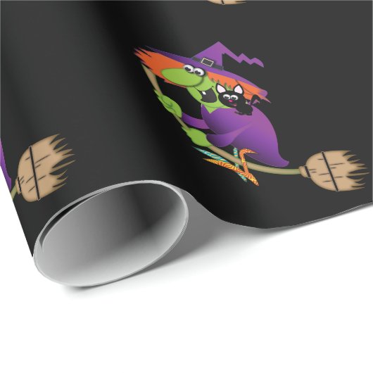 Hexe-Packpapier Geschenkpapier (Rolleneckpunkt)