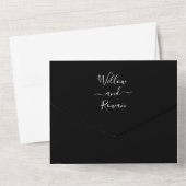 Hexe Pagan Black Green All in One Wedite Einladung (Rückseite)