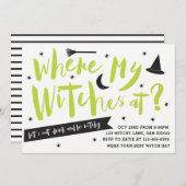 Hexe-Party Einladung (Vorne/Hinten)