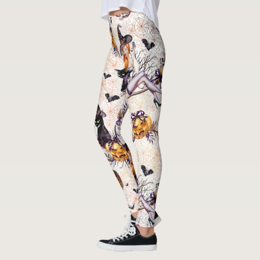 Hexe Pattern Halloween Leggings (Links)