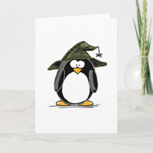 Hexe-Pinguin Karte