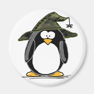 Hexe-Pinguin Magnet