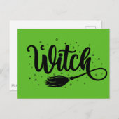Hexe Postkarte (Vorne/Hinten)