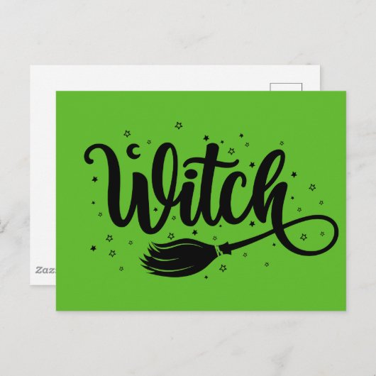 Hexe Postkarte (Vorne/Hinten)
