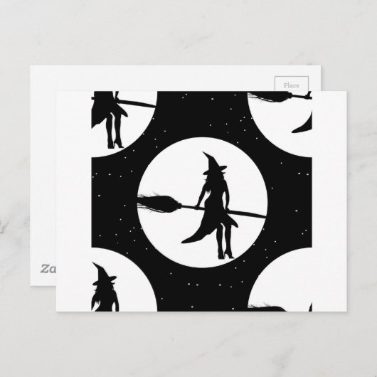 Hexe Postkarte (Vorne/Hinten)