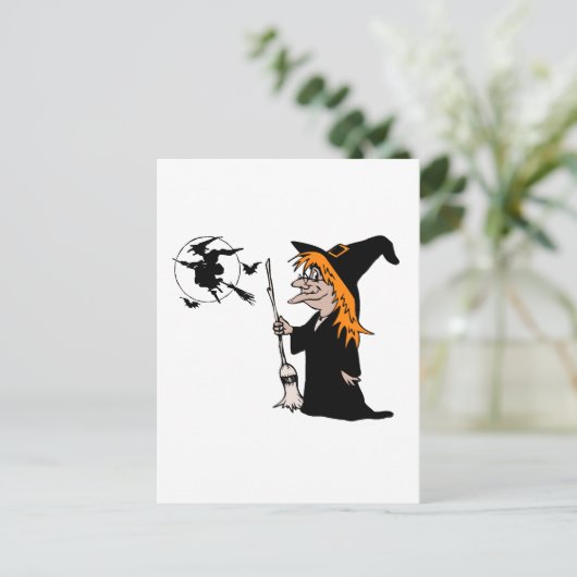 Hexe Postkarte (Stehend Vorderseite)