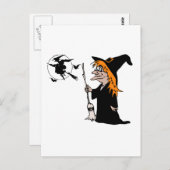 Hexe Postkarte (Vorne/Hinten)