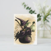 Hexe Postkarte (Stehend Vorderseite)