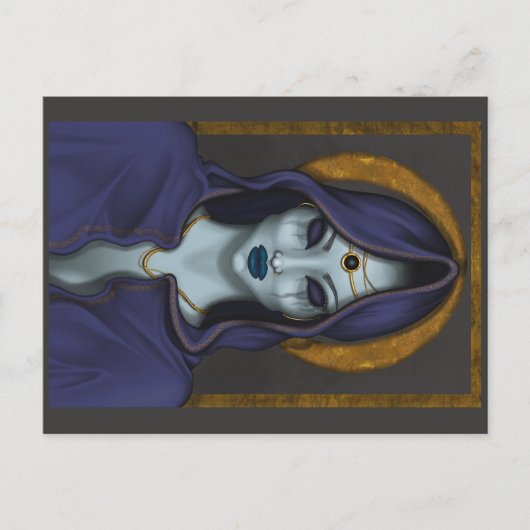 Hexe Postkarte (Vorderseite)