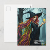 Hexe Postkarte (Vorne/Hinten)