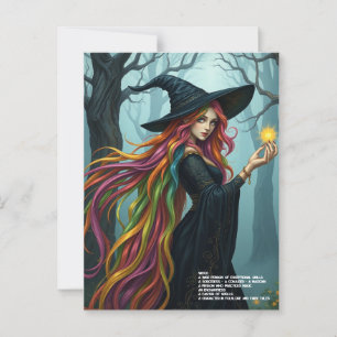 Hexe Postkarte