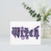 Hexe Postkarte (Stehend Vorderseite)