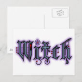 Hexe Postkarte (Vorne/Hinten)