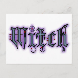 Hexe Postkarte