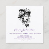 Hexe Quadratische Visitenkarte (Rückseite)