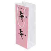 Hexe-Reitbesen Halloween Thunder_Cove Geschenktüte Für Weinflaschen (Rückseite Schrägansicht)