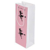 Hexe-Reitbesen Halloween Thunder_Cove Geschenktüte Für Weinflaschen (Vorderseite Schrägansicht)