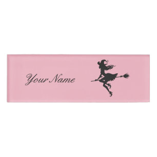 Hexe-Reitbesen Halloween Thunder_Cove Namenschild