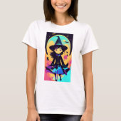 Hexe Retro Halloween-T - Shirt (Vorderseite)